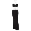 31PsAHJQFIL.jpg Halter Neck Hollow Out Dress for Women Sexy Chain Detail Summer Party Club Dresses
