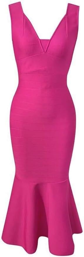31zf94E1sqL.jpg Summer Sexy Halter Dress for Women V Neck High Waist Slim Fit Party Cocktail Mini Dress