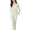 41-C-JN2TCL.jpg Women Black Beige Patchwork Jacket and Suits Pants Spring Summer Office Lady Elegant 2 Piece Sets High End Outfits