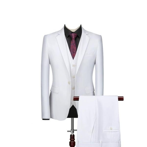 41JzTWUcIqL.jpg Men’s Stylish Formal 3 Piece Suit with Vest Pants for Office Wedding Business Party or Prom