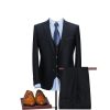 41VNuHyStL.jpg Mens Business Casual Suit Three Piece Outfit Formal Set Classic Workwear Slim Fit Apparel