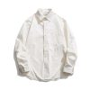 41a9-X9Gd4L.jpg Casual Shirt Fashion Lapel Cotton Long Sleeve Cardigan Breathable Sweat-Wicking Business Workwear Shirt(OneColor,Large)