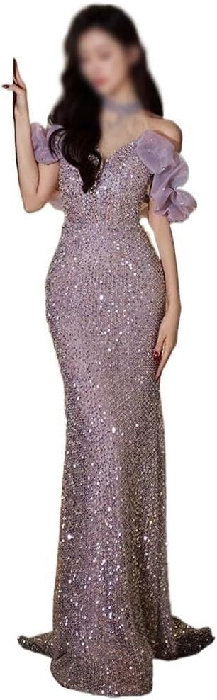 511IjJs3-IL.jpg Sexy Halter Evening Dress for Women Versatile Formal Toasting Gown Elegant Party Dresses for Wedding