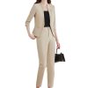519UbkQDzQL.jpg Women Summer High End Thin Temperament Half Sleeve Slim Blazer and Pants Office Ladies Work Wear Suits