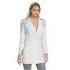 51BbNpiqIdL.jpg Women Autumn Double Breasted Rhinestone Full Sleeve Black Blazer Coat Long Suit Jacket