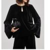 51BnkRizSoL.jpg Plus Size Women's Velvet Set - Pullover Top & Wide Leg Pants Relaxed Comfort Fit