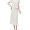 51CtnxdlTDL.jpg Women's Embroidered Lace Set - Lightweight Summer Skirt & Top