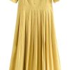 51GotEAoh7L.jpg Romantic Floral Midi Dress for Women Summer Square Neck Chiffon Tulle Short Sleeve Ruffled Party Guest Dress