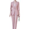51NgjHTyYuL.jpg Women Half Sleeve Elegant Business Suits Spring Summer Formal Uniform Designs Pantsuits Professional Blazers Trousers Sets