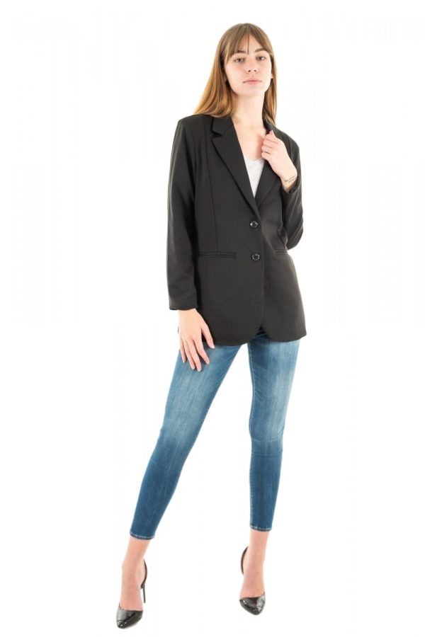 51OAJcKRlHL.jpg Women's IHKATE Casual Long Sleeve Lapel Collar Buttons Work Office Suit Blazer Jacket with Pockets