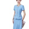 51OTmdQq-GL.jpg Women's Two-Piece Short-Sleeved Blazer Long Skirt Showing Elegant Temperament