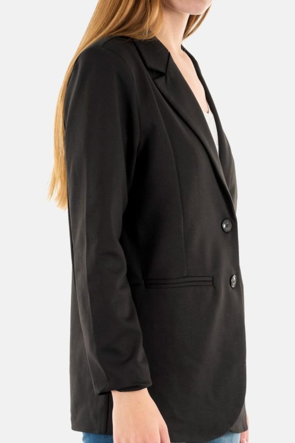 51R7w6t5RnL.jpg Women's IHKATE Casual Long Sleeve Lapel Collar Buttons Work Office Suit Blazer Jacket with Pockets