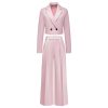 51To5QMGdrL.jpg Women's Suit 2 Piece Casual Outfits Cropped Blazer High Waisted Wide Leg Pants for Work