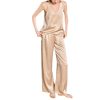 51h4bnShyYL.jpg Women's Silk Sleepwear - Mid Sleeve Mulberry Pajama Set Home Holiday Relaxation