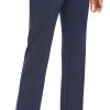 51hry6rM8EL.jpg Women's Stretchy Straight Leg Dress Work Pants Business Office Casual Slacks with Pockets