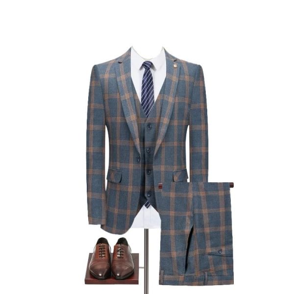51ihvGLfqBL.jpg Men's Slim Fit Business 3 Piece Suit, Pants & Vest Formal Wedding Party Office Tuxedo Outfit