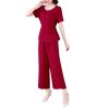 51oAyCey2eL.jpg Women's Cotton Sleep Set - T-Shirt & Trousers Breathable Pajama Soft Feel