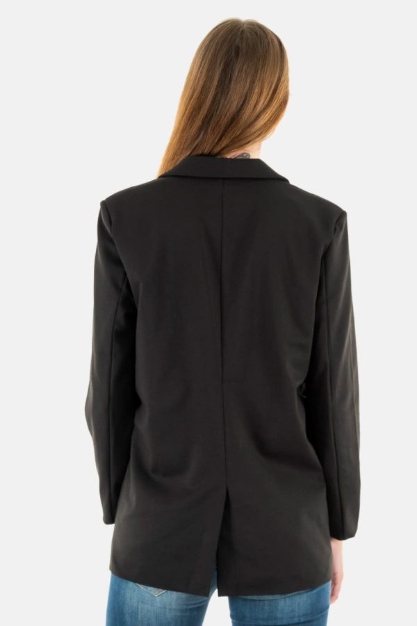 51ouZqM4StL.jpg Women's IHKATE Casual Long Sleeve Lapel Collar Buttons Work Office Suit Blazer Jacket with Pockets