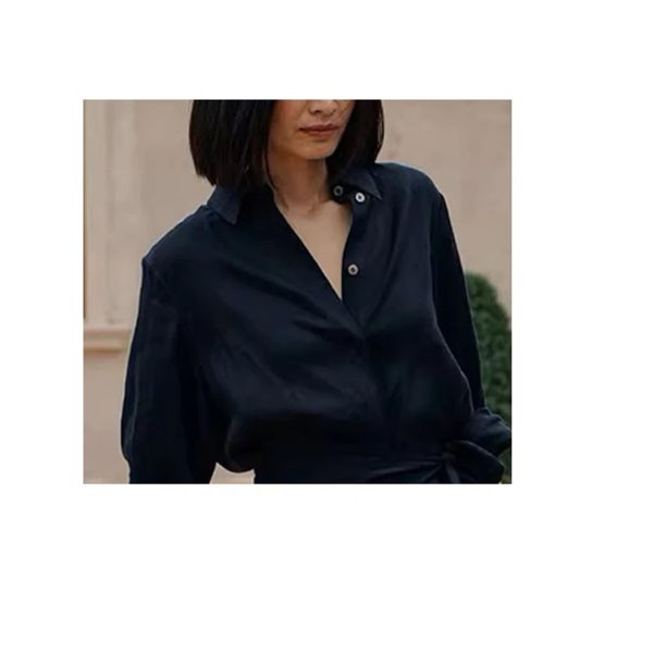 51tC4EeaONL.jpg Women's Linen Set - Navy Shirt Dress & Skirt Versatile Travel Ensemble