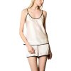 51tZEyNrOTL.jpg Women's Silk Sleep Set Halter Vest & Shorts Pajama Premium Quality