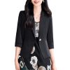 51xxOT3b3L.jpg Women Summer Style Elegant Office Wear Jacket Business Uniforms Half Blazer Work Coat