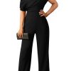 61-riX9aKPL.jpg Women's Casual Sleeveless Off Shoulder Wide Leg Long Pant Jumpsuits