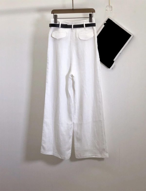 611nThDNo2L.jpg Women's Linen Vest Set - High Waist Wide Leg Pants