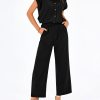 613QuwLNlXL.jpg Womens 2 Piece sets Summer Cap Sleeve Tops Palazzo Pants Dressy Casual Vacation Travel Outfits Tracksuits