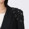 6163-KxLXL.jpg Women's Diamond Mini Dress - Lapel Long Sleeve Slimming Sexy