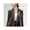 617HIUY9WkL.jpg Plus Size Women's Velvet Suit - Business Casual Attire with Elegant Silhouette