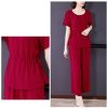 6193ZfDBnL.jpg Women's Cotton Sleep Set - T-Shirt & Trousers Breathable Pajama Soft Feel