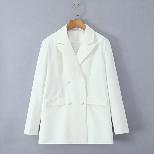 61A1qR93BSL.jpg Women's 3-Piece Blazer Suit - Notched Twill Jacket & Bow Waist Pleated Skirt