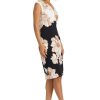 61EQSSulAOL.jpg Cap-Sleeve Sheath Floral Print Summer, Wedding Guest, Or Bridal Shower, Work Dresses for Women