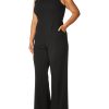 61FHpWrBEfL.jpg Women's Sleeveless Neckline Cutout Jumpsuit With Pockets