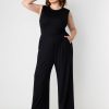61FtP7K9i6L.jpg Plus Size Jumpsuits For Curvy Women Crew Neck Sleeveless Elegant Wide Leg Jumpsuits Dressy Casual Summer Outfits