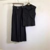 61K-wKreANL.jpg Women's Linen Vest Set - High Waist Wide Leg Pants