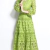 61MEyjPfrYL.jpg Women Summer Hollow Out Lace Dress Streetwear Long Sleeve Office Party Dress