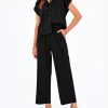 61PV1pg-X9L.jpg Womens 2 Piece sets Summer Cap Sleeve Tops Palazzo Pants Dressy Casual Vacation Travel Outfits Tracksuits