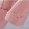 61PyfxRI2BL.jpg Women Spring Summer Pink Business Coat All Match Jascket Korea Work Office Suit White Black Blazers