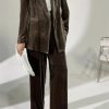 61UMj1VCfEL.jpg Plus Size Women's Velvet Suit - Business Casual Attire with Elegant Silhouette