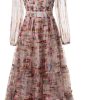 61YVXpqUuXL.jpg Elegant Women's Evening Gown - Cocktail Dress with Short Sleeves and Empire Waist for Parties and Special Occasions(Brown,Large)