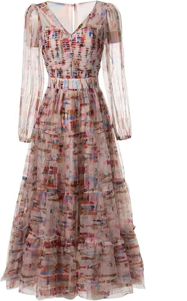 61YVXpqUuXL.jpg Elegant Women's Evening Gown - Cocktail Dress with Short Sleeves and Empire Waist for Parties and Special Occasions(Brown,Large)