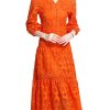 61aw45GHB3L.jpg Women Summer Hollow Out Lace Dress Streetwear Long Sleeve Office Party Dress