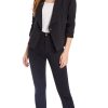 61bN1CV-YML.jpg Women's Soft Stretchy Lightweight Cardigan Blazer One Button 3/4 Ruched Sleeve Business Casual Blazer Jackets