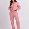 61bVaapoHiL.jpg Women 2 Piece Outfits Sweatsuit Oversized Half Zip Sweatshirt Jogger Sweatpants Tracksuit Lounge Set 2024 Clothes