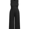 61e7Q-US9VL.jpg Plus Size Jumpsuits For Curvy Women Crew Neck Sleeveless Elegant Wide Leg Jumpsuits Dressy Casual Summer Outfits