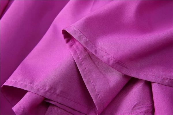 61glTkF2UcL.jpg Women’S Round Neck Solid A Line Dress Summer Short Sleeve Midi Casual Party Robe for Evening Party