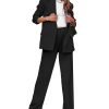 61jYbSVIdjL.jpg 2 Piece Outfits for Women Dressy Blazer Jackets High Waisted Straight Leg Pants Suits Set Business Casual Office