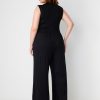 61nFi1ylK5L.jpg Plus Size Jumpsuits For Curvy Women Crew Neck Sleeveless Elegant Wide Leg Jumpsuits Dressy Casual Summer Outfits