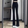 61vfPHUjPBL.jpg Women Solid Color Suit Pants Summer Female High Waisted Mop Pants Lady Flared Pants